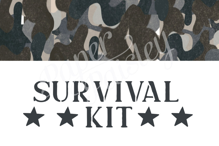 Deployment Survival Kit Care Package Sticker Set