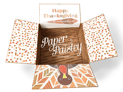 Happy Thanksgiving Turkey Care Package Sticker Kit