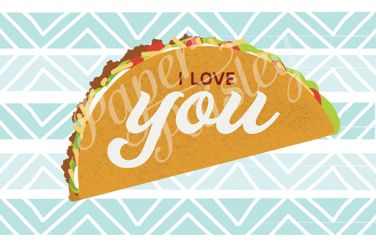 I Love You More than Tacos Care Package Sticker Kit