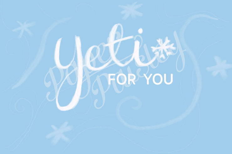 Yeti For You to Come Home Care Package Sticker Kit