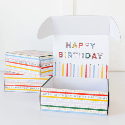 Happy Birthday Shipping Boxes - package of three