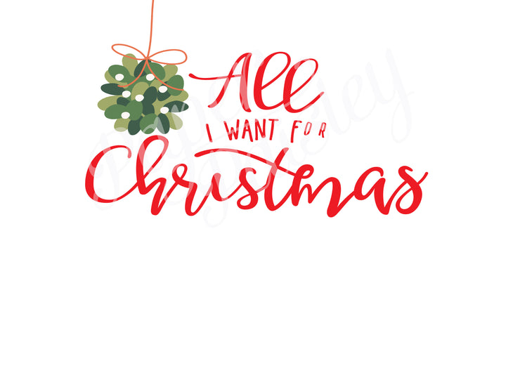 All I Want For Christmas is You Care Package Sticker Kit