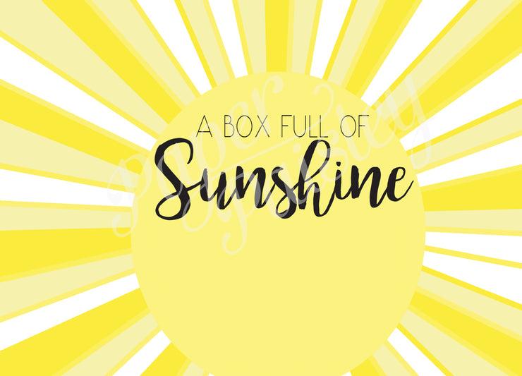 Box of Sunshine Care Package Sticker Kit