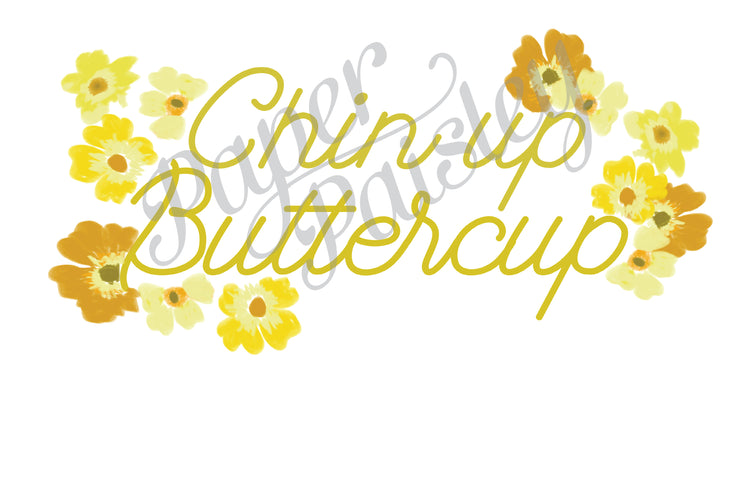 Chin Up Buttercup Care Package Sticker Kit