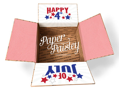 Happy 4th of July - Stars and Stripes Care Package Sticker Kit