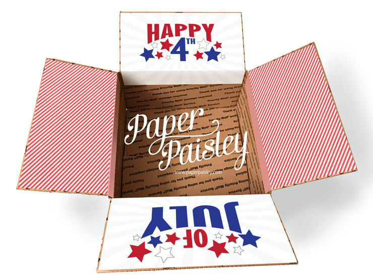 Happy 4th of July - Stars and Stripes Care Package Sticker Kit