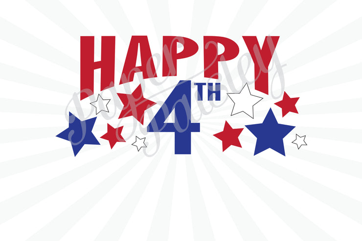 Happy 4th of July - Stars and Stripes Care Package Sticker Kit