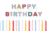 Happy Birthday Candles Care Package Sticker Kit