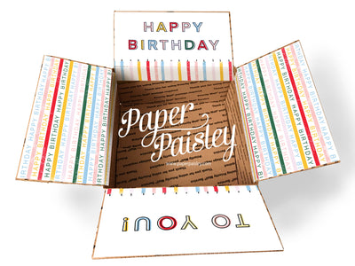 Happy Birthday Candles Care Package Sticker Kit