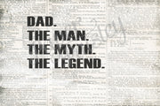Happy Father's Day - Dad. The Man. The Myth. The Legend Care Package Sticker Kit