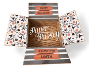 Happy Halloween Orange and Black Care Package Sticker Kit