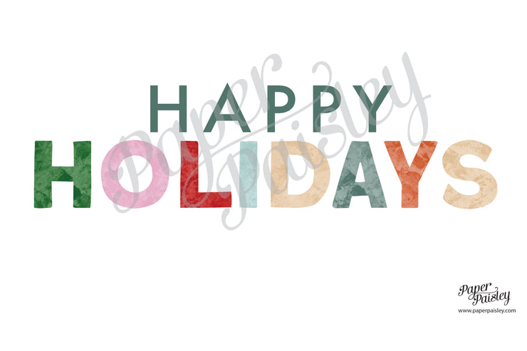 Happy Holidays Care Package Sticker Kit