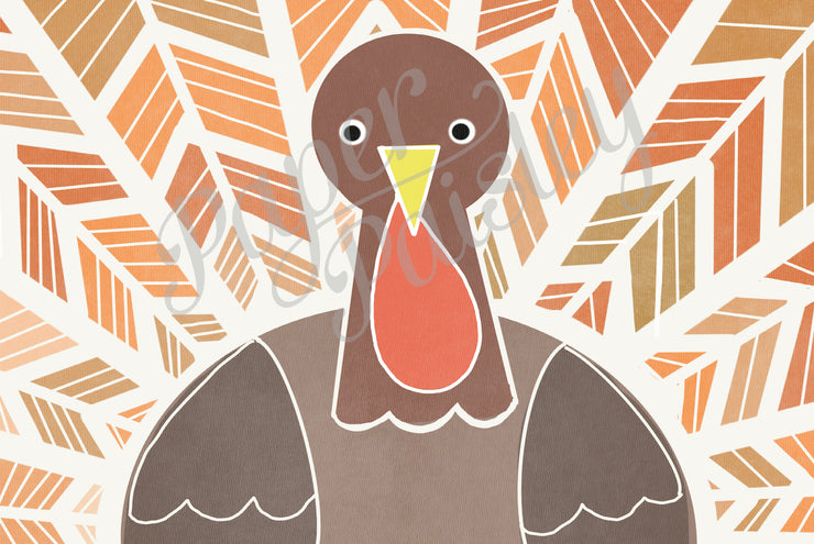 Happy Thanksgiving Turkey Care Package Sticker Kit