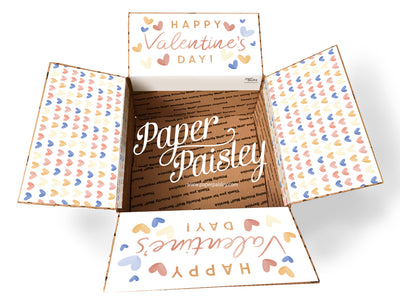 Happy Valentine's Day Pastel Hearts Care Package Sticker Kit