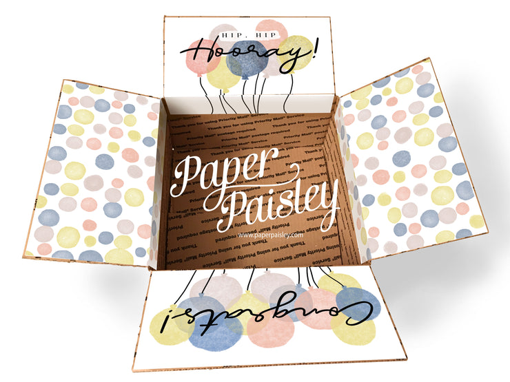 Hip Hip Hooray Congrats Care Package Sticker Kit
