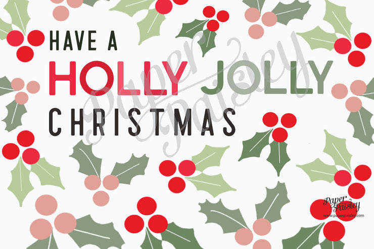 Holly Jolly Christmas Care Package Sticker Kit