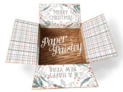 Merry Christmas Holly & Plaid Care Package Sticker Kit