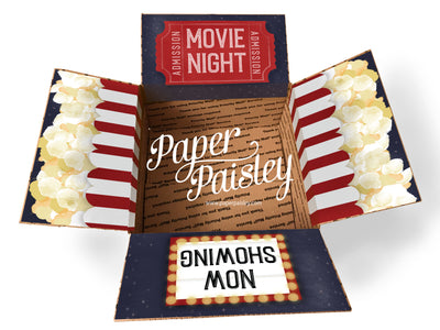 Movie Night Care Package Sticker Kit