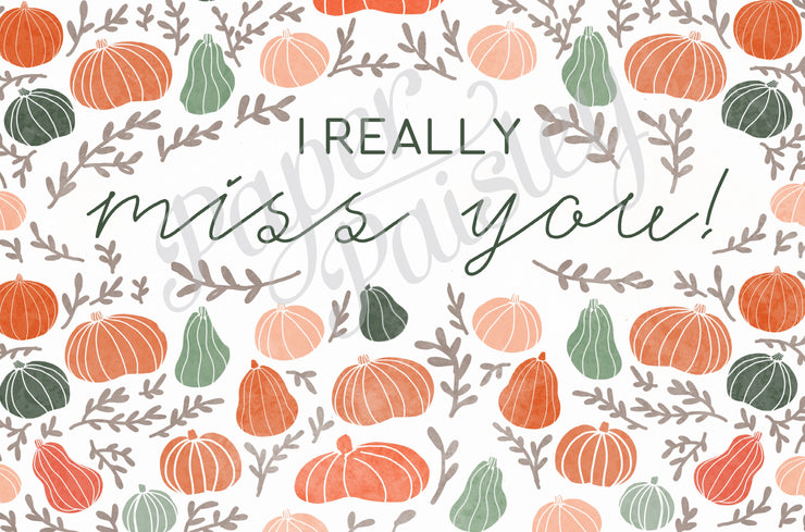 Oh My Gourd I Miss You Care Package Sticker Kit