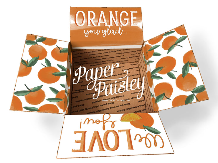 Orange We Love You Care Package Sticker Kit