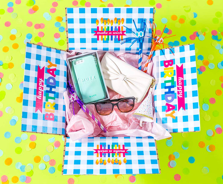 Buffalo Check Happy Birthday Care Package Sticker Kit
