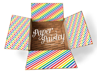 Rainbow Big Pattern Care Package Sticker Kit