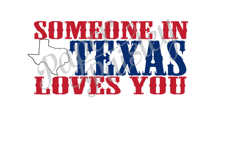 Someone In Texas Loves You Care Package Sticker Kit