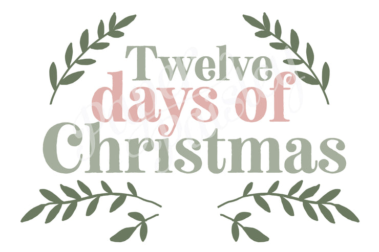 Twelve Days of Christmas Care Package Sticker Kit