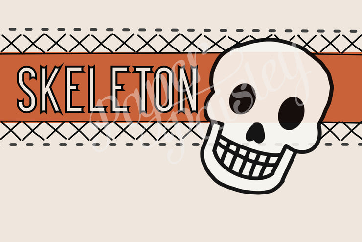 We Miss You a Skele-ton Care Package Sticker Kit