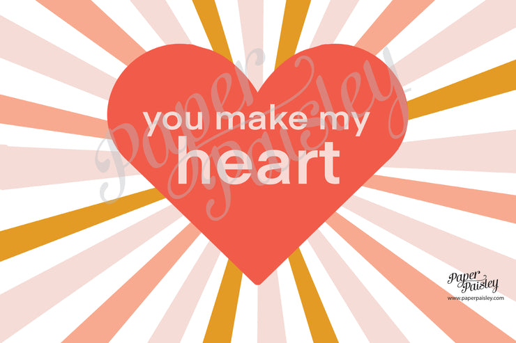 You Make My Heart Skip a Beat Care Package Sticker Kit